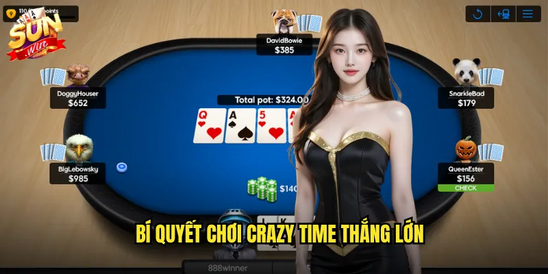 Crazy Time sunwin - Vòng quay điên cuồng với bonus game bùng nổ 3 Bí quyết chơi Crazy Time thắng lớn